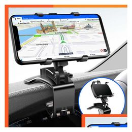 Other Care Cleaning Tools New Car Dashboard Clip Mobile Phone Bracket Rearview Mirror Sun Visor Snap-On Navigation Holder Drop Deliver Dheug