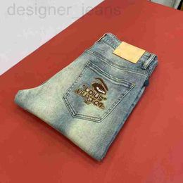 Men's Jeans designer jeans for men High Luxury Early Autumn Simple European Fashion Brand Heavy Craft Washed Goods Elastic Slim Fit Small Leg 6124 6BXO IB2E