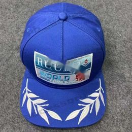 Ball Caps New Casual Wide Brim Outdoor Sunscreen Rhude Baseball Cap Men Women High Quality Streetwear Green Blue Rhude Adjustable Hat 546