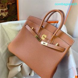 Leather Handbag Elegant Womens Tote Bags 2024 New Top Layer Cowhide Litchi Pattern Platinum Bag with Crocodile Pattern Womens Bag Handheld One Shoulder Cro HB VSEY