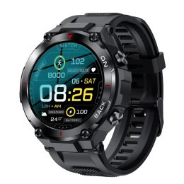 K37 GPS 1 32 IPS 480mAH Fitness Tracker Özel Kilit Talhu Kalp Hızı IP68 Su Geçirmez Açık Hava Spor Akıllı Saat