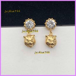 Stud Women Fashion Earrings Animal Retro Earring With Diamonds Designer Jewellery Womens Ear Studs Gold Colour High Quality For Party 2024 Designer Earrings Gift