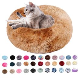 Carrier Extra Large Dog Bed Winter Warm Pet Beds Round Kennel Dogs House Cat Mat Plush Puppy Donut Sleeping Bag AntiSlip Pets Cushion