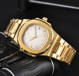 Marca de luxo relógios de pulso clássico 5711 relógios qualidade movimento mecânico relógio de pulso homens senhora negócios relógio de pulso de aço inoxidável pulseira montre de luxe