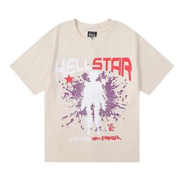 Designer T Shirt Graphic Tee Shirts Hellstar Shirt Crew Neck Short Sleeve Breathable Cotton Print Letter Hip Hop Rock Summer Hell Star S 7599