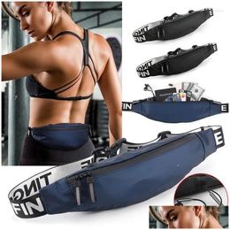 Outdoor Bags Running Sports Waist Bag Mobile Phone Close-Fitting Invisible Mti-Function Mens Belt Fitness Drop Delivery Outdoors Dh4Yx