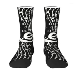 Men's Socks Music Notes Men Women Crew Unisex Kawaii Spring Summer Autumn Winter Dress