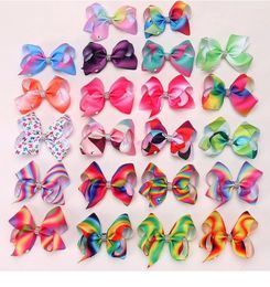 Hair Accessories DHL 200pcs Bows Girl Clip 13cm/15cm/8inch Metalic Printed Ribbon Knot Hairpin