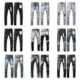 Mens Jeans Designer Stacked Long Pants Ksubi Ripped High Street Patch Hole Denim Straight Fashion Streetwear Silm H3XE