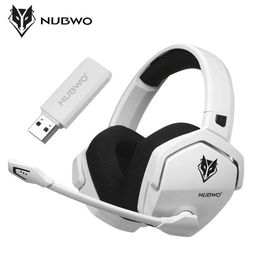 Headsets NUBWO G06 2.4G Wireless Gaming Headset for PS5 PS4 PC Laptop Noise Cancelling Over Ear Wired Headphones with Mic for Games J240123