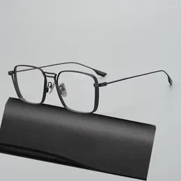 Sunglasses Frames Vintage Titanium Square Optical Glasses Frame Men Women Retro Full Rim Myopia Eyeglasses Brand Design Prescription Eyewear