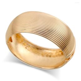 Bangle Arrivals Gold Plated Stripe Cuff Bracelets Bangles For Women Fashion Statement Luxury Bracelet Jewellery Engagement