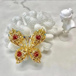 Stud Earrings Vintage Fairy Tale Romantic Flash Butterfly High-end Sense Brooch Accessories