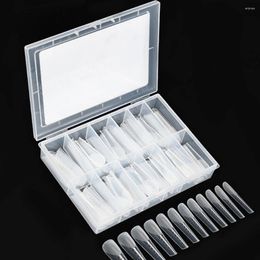 False Nails 120pcs Semi-Frosted Nail Forms Mold With Scale Quick Building Art Extension For