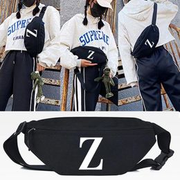 Waist Bags Crossbody Pockets Casual Large Phone Shoulder White Letter Z Printing Pouch Purse Travel Fanny Packs Women