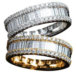 Band Rings Fl Of Diamonds Rings 5A Quality Extravagant Love Ring Gold Sier Rose Stainless Steel Brass Letter Diamond Women Men Weddin Dh8Kh