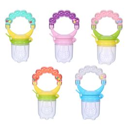 Silicone Infant Baby Pacifier Feeder Fruits Vegetables Feeding Dummy Nipple Teat Rattle Feeding Toy Baby Supplies Food Feeder BJ