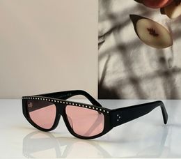 Cat Eye Sunglasses with Stones Black Pink Lenese Women Sonnenbrille Shades Sunnies Gafas de sol UV400 Eyewear with Box