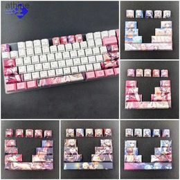 Keyboards Keyboards 12Keys/Set Anime Character Design Custom Thermal Sublimation Cherry Profile Mechanical Keyboard Supplement Key Custom Keycap YQ240123