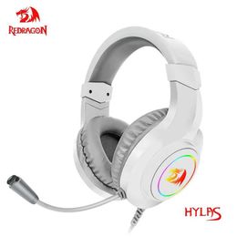 Headsets REDRAGON HYLAS H260 RGB gaming Headphone3.5mm Surround sound Computer PC headset Earphones Microphone for PS4 Switch Xbox-one J240123