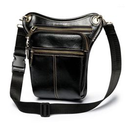 Small Shoulder Bags For Men Black Brown Pu Leader Crossbody Chest Belt Sling Messenger Bag Fashion Summer New Arrived 2020 1111286Z