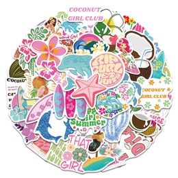 50 PCS Coconut Girl Graffiti Stickers For Skateboard Guitar Car Fridge Helmet Ipad Bicycle Phone Motorcycle PS4 Notebook Pvc DIY Decals