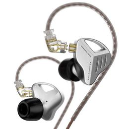 Headsets KZ ZVX Earphones Dynamic HIFI Bass Earbuds In Ear Monitor Headphones Sport Noise Cancelling Headset J240123