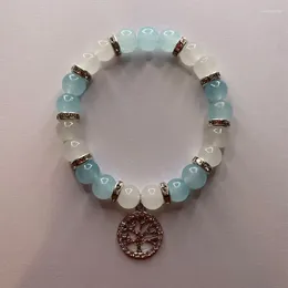 Strand Blue Tree Of Life Bracelet Y2k Handmade