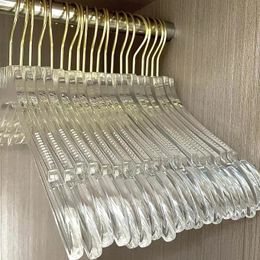 6 pcs Transparent Acrylic Clothes Hanger Racks Half Dozen Clear Hangers Ideal For Store Display Customizable Wholesale 240118
