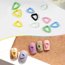 Nail Art Decorations Colorful Hearts Charms Cute Love Jewelry Valentines Day 3D Hollow Parts Manicure Accessories