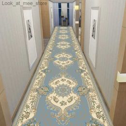 Carpet European Style Aisle Walkway Carpet Hallway Decor Area Rug Luxury Corridor Long Runner Passageway Doorway Floor Mats Non-slip Q240123