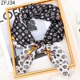 Women's Square Scarfs Silk Scarves Luxury Elegant Printed Spring/Autumn Headband Neck Scarf 70cm*70cm