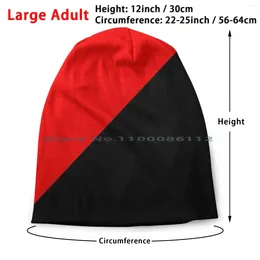 Berets Anarcho Communism Movement Flag Beanies Knit Hat Anarchism Liberalism Freedom Anarchist Syndicalism Socialism Red And