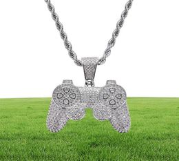 Game Console Pendants Iced Out Chain Bling CZ Gold Silver Colour Men039s Hip Hop Rock Necklace Jewellery Kids Boy 9301118