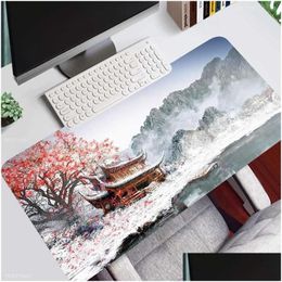 Mouse Pads Wrist Rests Artistic Painting Office Pad Gaming Mousepad Mat Keyboard Desk Table Carpet Computer Laptop Drop Delivery C Dhwjt