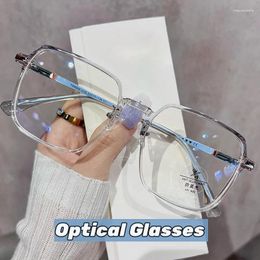 Sunglasses Trendy Square Frame Optical Spetacle Eyewear Eye Protection Anti-blue Light Computer Glasses Vintage Plain Decoration Eyeglasses