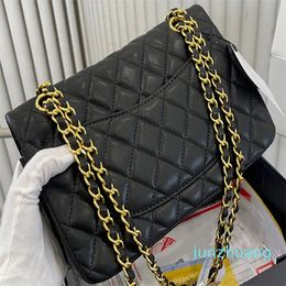 Double Flap Bag Luxury Designer 25CM 30cm Leather Caviar Lambskin Classic Handbag Shoulde 2024