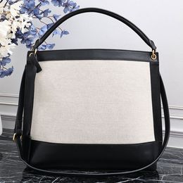 6A Luxurys Hobo Bag Womens Mens Leather Purse Handbag Tote White Bag Man Clutch Hobo Designer Bag Canvas Pattern Shoulder Crossbody Satchel Fashion Bags