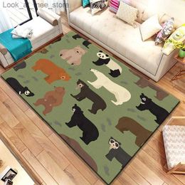 Carpet Cartoon Bear HD Printed Rug LargeCarpet Rug for Living Room Bedroom Sofa DecorationDoormat Kitchen Non-slip Floor Mat Q240123