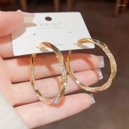 Stud Earrings Korea&Japanese Style Jewellery Vintage Twist For Women Fashion Accessories Delicate Crystal Geometric