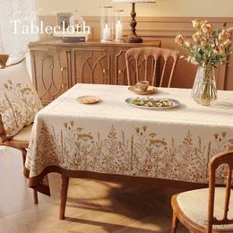 Table Cloth Light Luxury Tablecloth Pastoral Style Tulip Decoration Waterproof Table Cloth Coffee Table Tablecloth Tapete