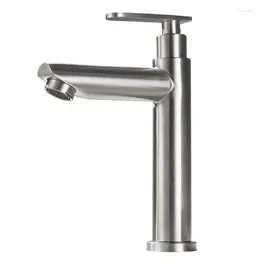 Bathroom Sink Faucets SUS304 Stainless Steel Single Cooling Spillproof Faucet Washbasin Table Basin