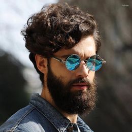 Sunglasses Vintage Punk Style Y2K Women 2024 Men Retro Round Metal Frame Sun Glasses Fashion Eyewear Gafas Sol Mujer UV400