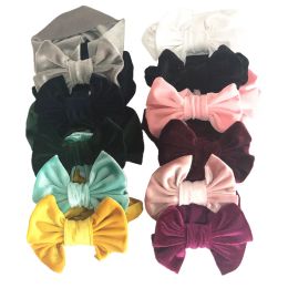 Children Big Bow Velvet Winter Headbands Baby Girl Pleuche Hair Bows Kids Bowknot Accessories 11 Colors DHL BJ