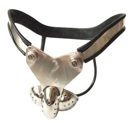 Female Adjustable Chastity Belt Model-Y Stainless Steel Chastity Belt With Locking Waist Size 60-90 90-110Cm J129