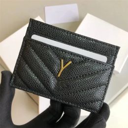 Luxury Womens Mini Wallets Mens Designer Card Holder Classic Leather Card Holder Money Clip Men Fashion Purse Pocket Interior Slot Leather Wallet G2401235BF