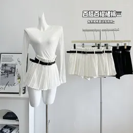 Skirts Korean Skirt Shorts Women High Waist Sexy Mini Fashion Short Pleated Female Harajuku Street Style
