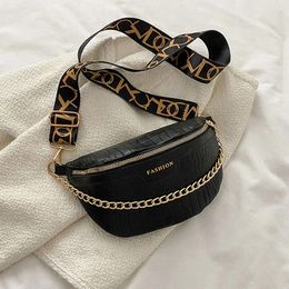 Waist Bags Chain Fanny Packs 2024 Fashion Women Bag Pack Female Leather Phone Purses Ladies Crossbody Chest