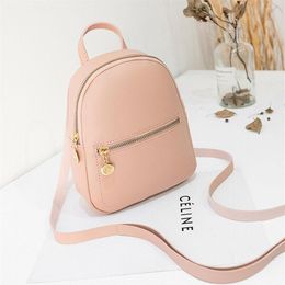 New Women Bag Lovely Leather Ladies Backpack School Shoulder Bag For Teenager Girls Mini Rucksack Casual259o