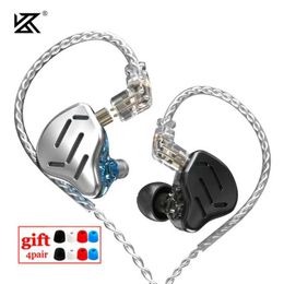 Headsets NEW KZ ZAX 7BA 1DD 16 Units HIFI Bass In Ear Monitor Hybrid Technology Earphones Noise Cancelling Earbuds Headsets ZSX ASX ASF J240123